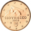 1 Euro Cent 2009-2024, KM# 95, Slovakia