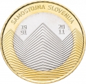 3 Euro 2011, KM# 101, Slovenia, 20th Anniversary of Independence