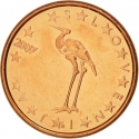 1 Euro Cent 2007-2024, KM# 68, Slovenia