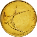 2 Tolarja 1992-2006, KM# 5, Slovenia