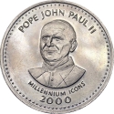 25 Shillings 2000, KM# 71, Somalia, Millennium Icons, Pope John Paul II