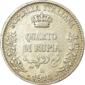1/4 Rupia 1909-1913, KM# 4, Somaliland, Italian, Victor Emmanuel III