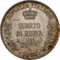 1/4 Rupia 1910, KM# Pr6, Somaliland, Italian, Victor Emmanuel III
