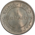1 Somalo 1950, KM# 5, Somaliland, Italian