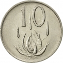 10 Cents 1976, KM# 94, South Africa, The End of Jacobus Johannes Fouché's Presidency