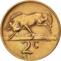 2 Cents 1976, KM# 92, South Africa, The End of Jacobus Johannes Fouché's Presidency