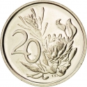 20 Cents 1976, KM# 95, South Africa, The End of Jacobus Johannes Fouché's Presidency