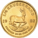 1/4 Krugerrand 1980-2024, KM# 106, South Africa