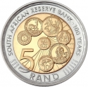5 Rand 2021, South Africa, 100th Anniversary of the South African Reserve Bank