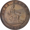 10 Centimos 1870, KM# 663, Spain