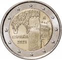 2 Euro 2021, Spain, Felipe VI, UNESCO World Heritage, Historic City of Toledo
