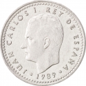 1 Peseta 1982-1989, KM# 821, Spain, Juan Carlos I