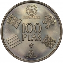 100 Pesetas 1980, KM# 820, Spain, Juan Carlos I, 1982 Football (Soccer) World Cup in Spain