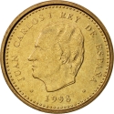 100 Pesetas 1998-2000, KM# 989, Spain, Juan Carlos I