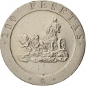 200 Pesetas 1990, KM# 855, Spain, Juan Carlos I