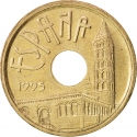 25 Pesetas 1995, KM# 948, Spain, Juan Carlos I, Spanish Autonomous Communities, Castile and León