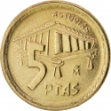 5 Pesetas 1995, KM# 946, Spain, Juan Carlos I, Spanish Autonomous Communities, Asturias