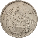 50 Pesetas 1958-1975, KM# 788, Spain, Francisco Franco