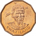 1 Cent 1975, KM# 21, Swaziland (eSwatini), Sobhuza II, Food and Agriculture Organization (FAO)