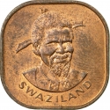 2 Cents 1975, KM# 22, Swaziland (eSwatini), Sobhuza II, Food and Agriculture Organization (FAO), Increase Exports