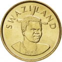 2 Emalangeni 1995-2010, KM# 46, Swaziland (eSwatini), Mswati III