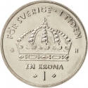 1 Krona 2001-2012, KM# 894, Sweden, Carl XVI Gustaf
