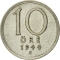 10 Öre 1942-1950, KM# 813, Sweden, Gustaf V