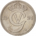 25 Öre 1921-1947, KM# 798, Sweden, Gustaf V