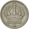 25 Öre 1943-1950, KM# 816, Sweden, Gustaf V