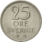 25 Öre 1962-1973, KM# 836, Sweden, Gustaf VI Adolf