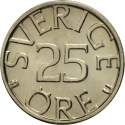 25 Öre 1976-1984, KM# 851, Sweden, Carl XVI Gustaf