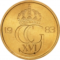 5 Öre 1976-1981, KM# 849, Sweden, Carl XVI Gustaf