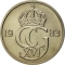 50 Öre 1976-1991, KM# 855, Sweden, Carl XVI Gustaf