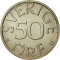 50 Öre 1976-1991, KM# 855, Sweden, Carl XVI Gustaf
