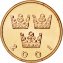 50 Öre 1992-2009, KM# 878, Sweden, Carl XVI Gustaf