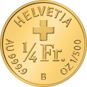 1/4 Franc 2020, KM# 180, Switzerland, Albert Einstein