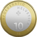 10 Francs 2024, Switzerland, Swiss Glaciers, Rhone Glacier