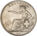 2 Francs 1860-1863, KM# 10a, Switzerland