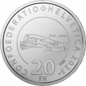 20 Francs 2023, Switzerland, Swiss Aerial Cableways, Titlis