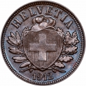 2 Rappen 1850-1941, KM# 4, Switzerland