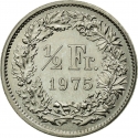 1/2 Franc 1968-2024, KM# 23a, Switzerland