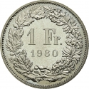 1 Franc 1968-2024, KM# 24a, Switzerland