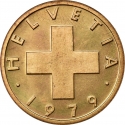 1 Rappen 1948-2006, KM# 46, Switzerland