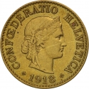 10 Rappen 1918-1919, KM# 27a, Switzerland