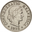 5 Rappen 1932-1941, KM# 26b, Switzerland
