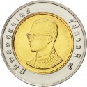 10 Baht 1988-2009, Y# 227, Thailand, Rama IX