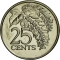 25 Cents 1976-2014, KM# 32, Trinidad and Tobago