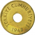 1 Kuruş 1947-1951, KM# 881, Turkey