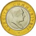 50 Yeni Kuruş 2005-2008, KM# 1168, Turkey