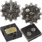 1 Dollar 2018, Tuvalu, Elizabeth II, Evolution of Industry, Steam Power, Acrylic case with a mechanism to rotate the coins